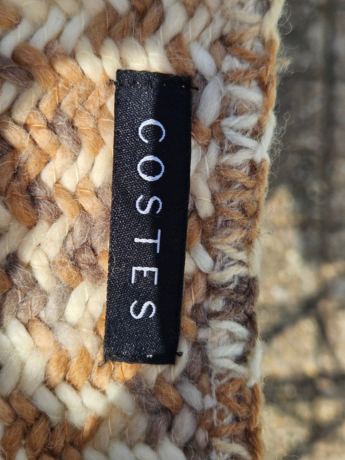 Poncho costes beige, Kleding | Dames, Blouses en Tunieken, Ophalen of Verzenden, Zo goed als nieuw, Beige