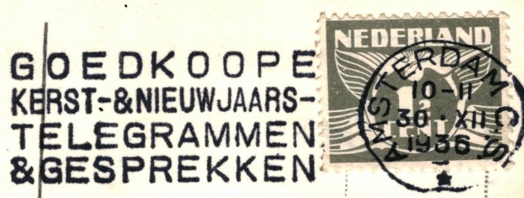 972857	Hond baby peuter	1936	Zonnige hartjes	Gelopen m zegel, Ophalen of Verzenden, 1920 tot 1940, Gelopen, Kinderen