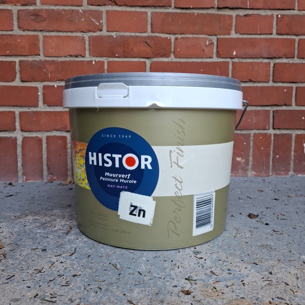 HISTOR Muurverf Mat 10L – Ongeopend – Binnen, Ophalen, Wit, Nieuw, Verf