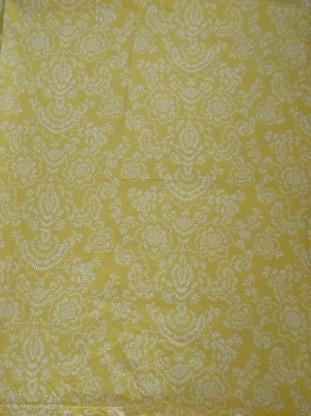 Vintage lap stof geel met witte bloemmotieven Ikea, Geel, Ophalen of Verzenden, Zo goed als nieuw, 30 tot 120 cm