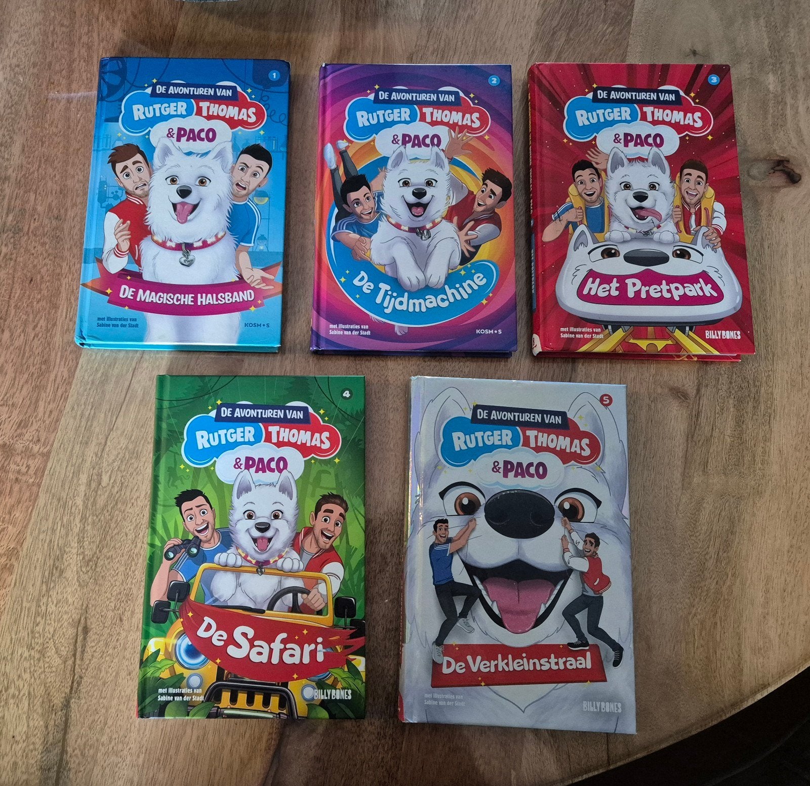 5 boeken Thomas, rudger & Paco, Ophalen of Verzenden, Gelezen, Rutger, Thomas & Paco, Fictie algemeen