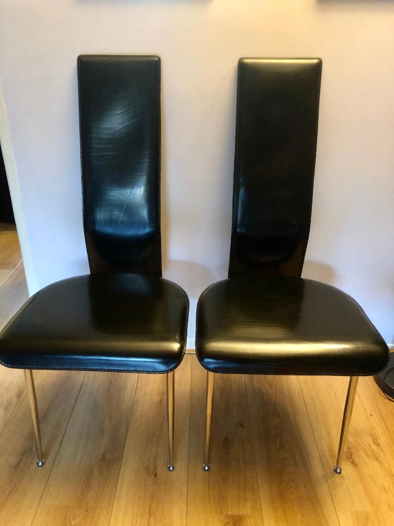 Fasem, 2 stoelen, mooie en goede staat, Huis en Inrichting, Stoelen, Ophalen, Twee, Zwart, Zo goed als nieuw
