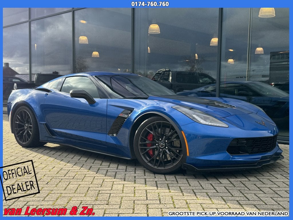 Chevrolet Corvette C7 6.2 Z06 Coupe 3LZ | Competition seats, Auto's, Chevrolet, Automaat, Achterwielaandrijving, Gebruikt, Blauw