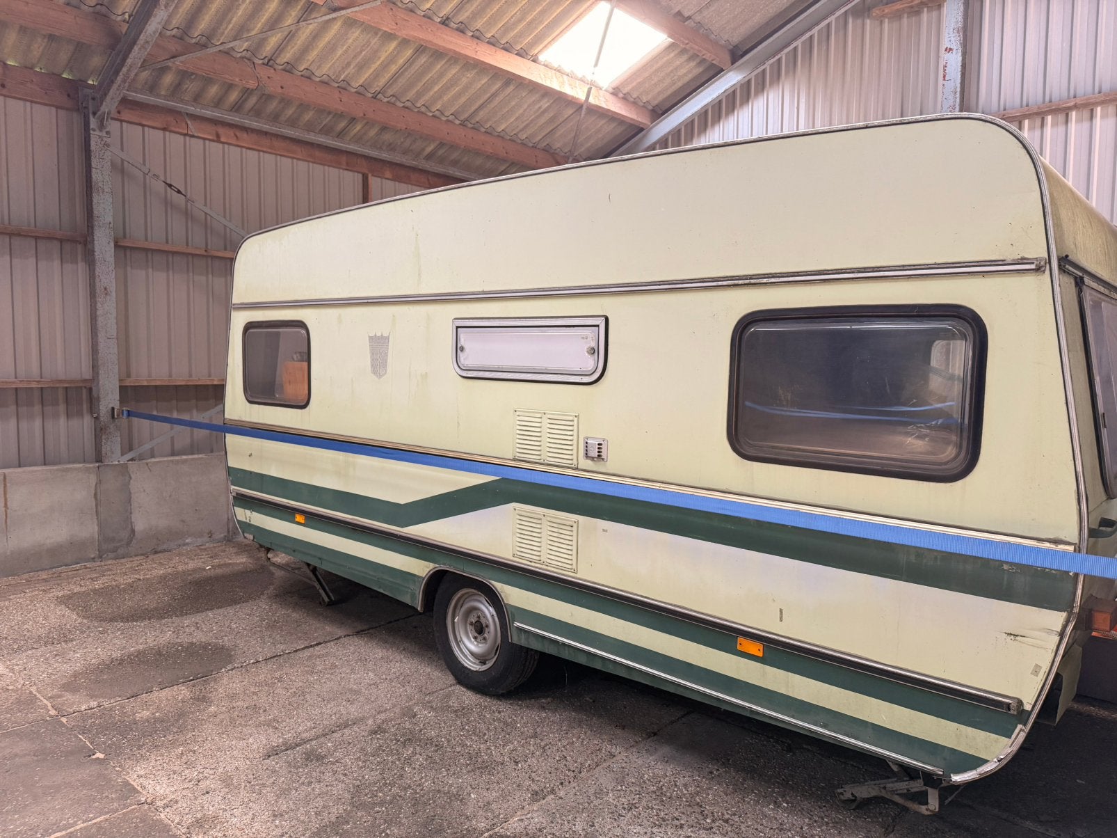 Retro caravan, 1980 opknapper, Caravans en Kamperen, Rondzit, Tot en met 2, Particulier, 500 - 750 kg