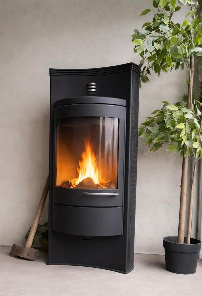 Fantastische 🔥HASE LUNO🔥 blackdesign efficiente houtkachel, Huis en Inrichting, Kachels, Ophalen, Houtkachel, Zo goed als nieuw