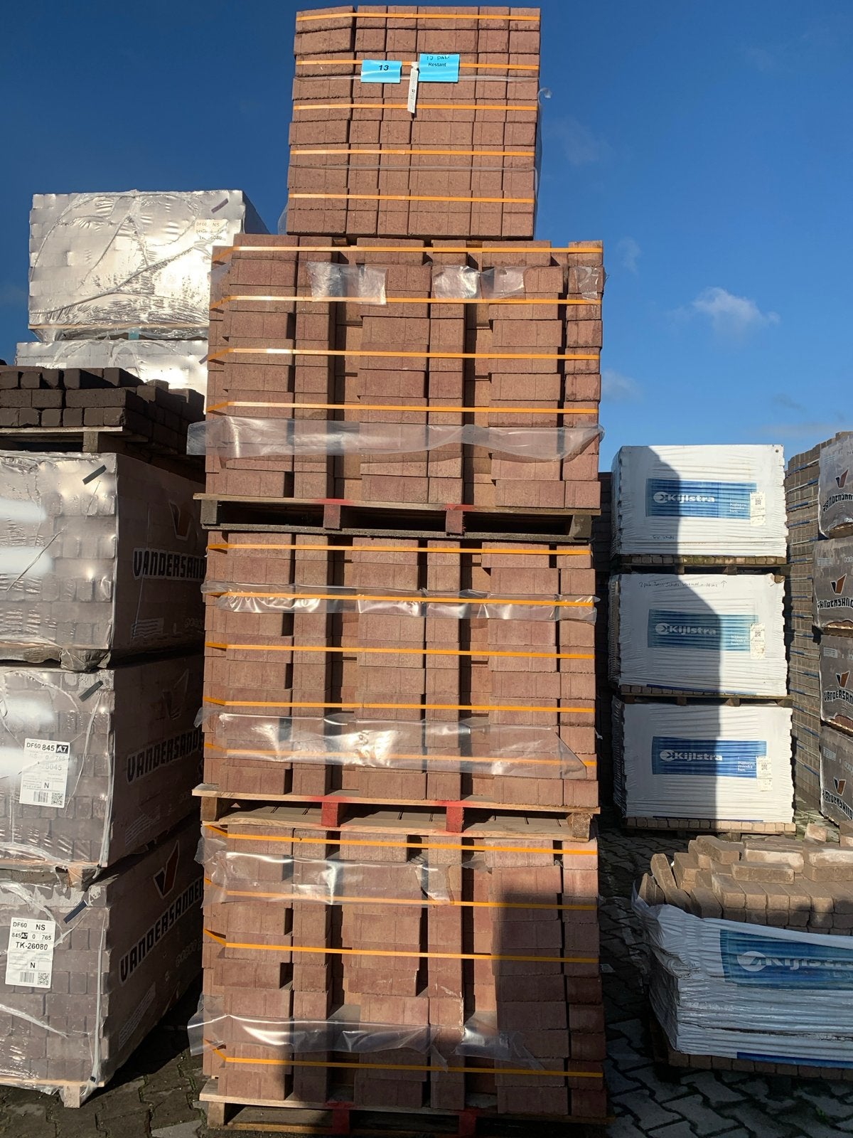 Strackstone+ Bss 8cm machinaal wijnrood/oker 176m2, Overige materialen, Overige typen, Nieuw, Ophalen of Verzenden
