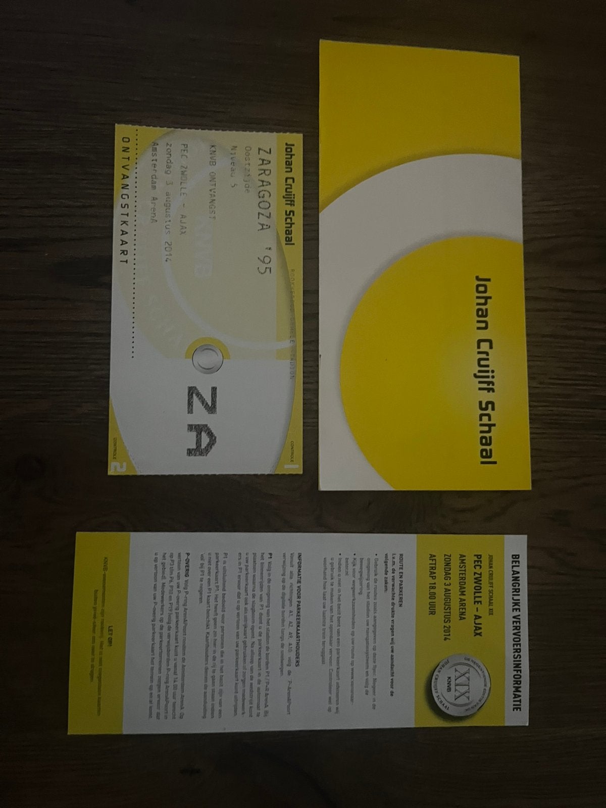 INFO FOLDER/ONTVANSTKAART/TICKETMAPJE ZWOLLE-AJAX, Ophalen of Verzenden, Zo goed als nieuw, Ajax, Overige typen