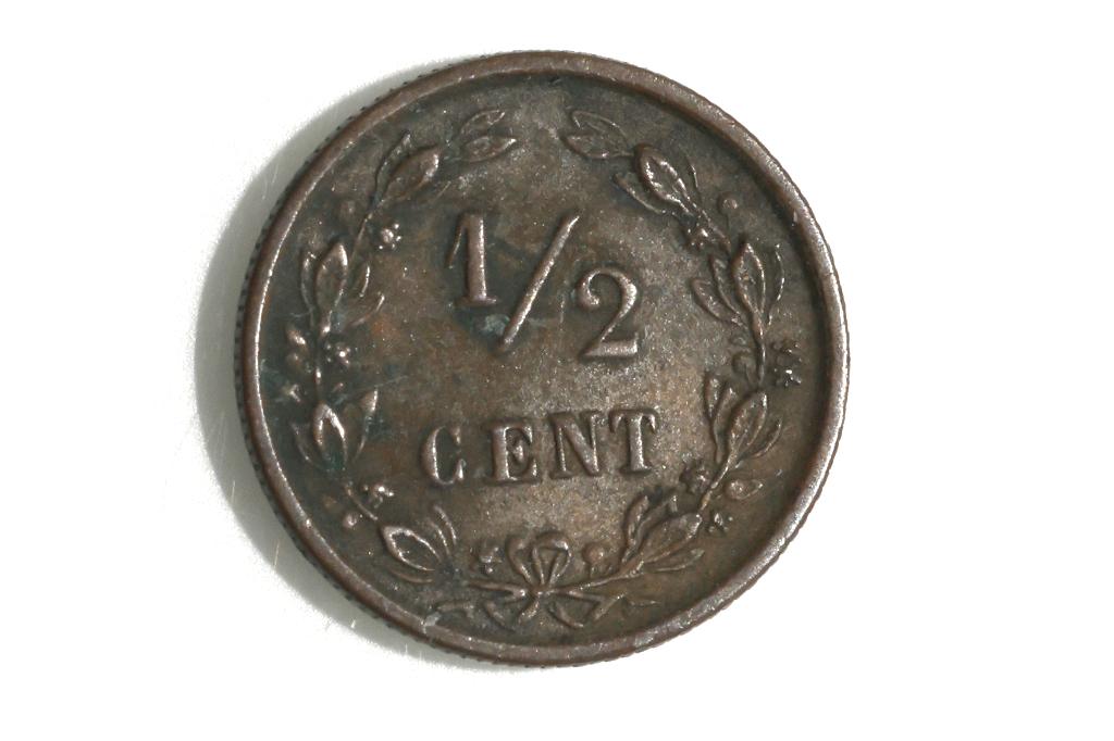 halve cent wilhelm III, Ophalen of Verzenden, Koning Willem III, Overige waardes, Losse munt