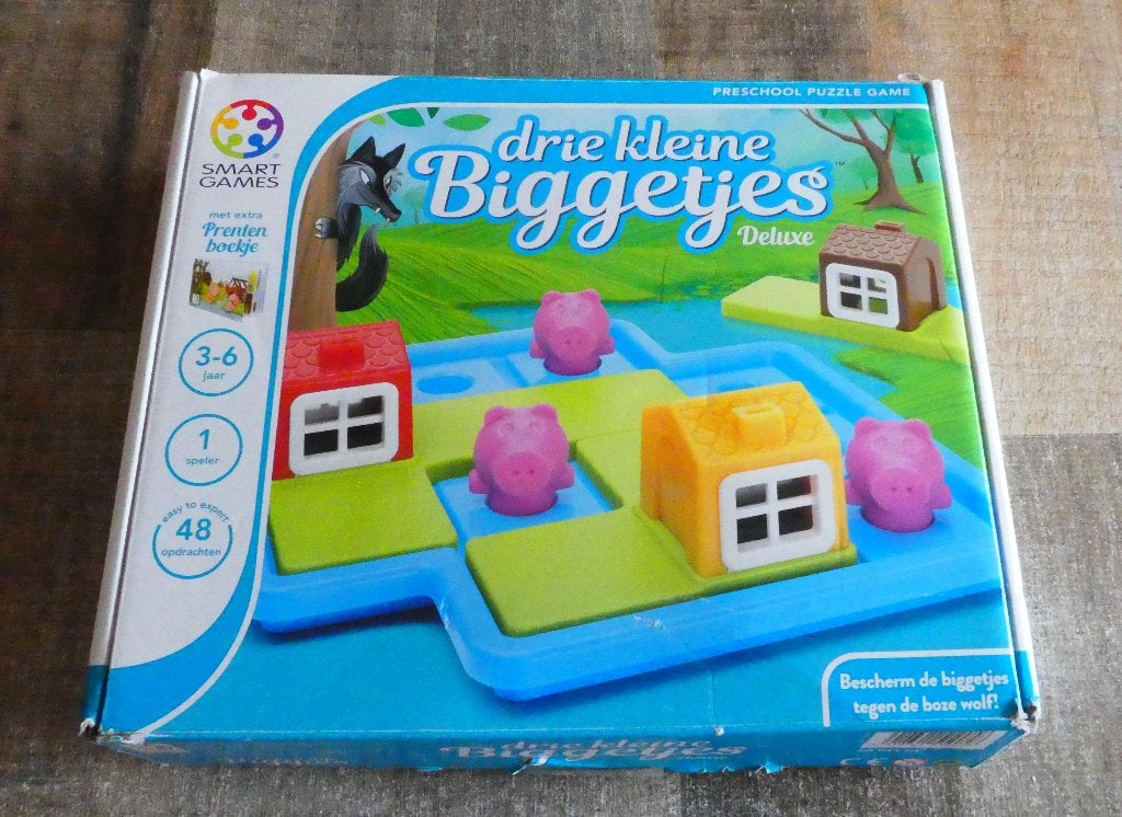 SmartGames - Drie Kleine Biggetjes de luxe vanaf 3 jaar., Ophalen of Verzenden, Zo goed als nieuw, Puzzelen