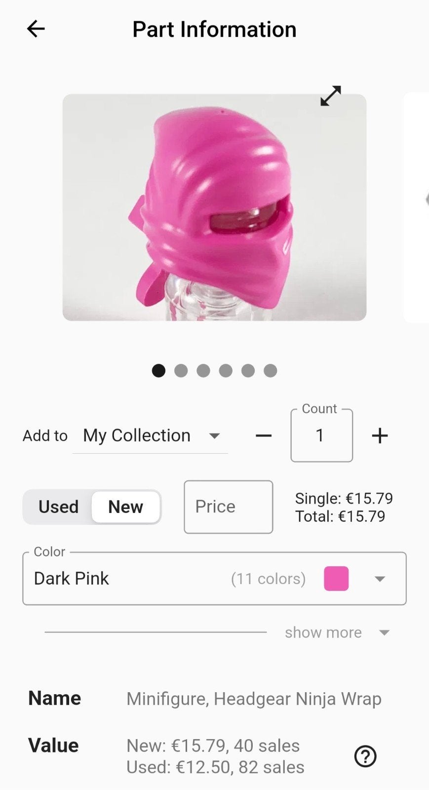Pink Zane mask, Lego, Accessoire, Ophalen of Verzenden, Zo goed als nieuw