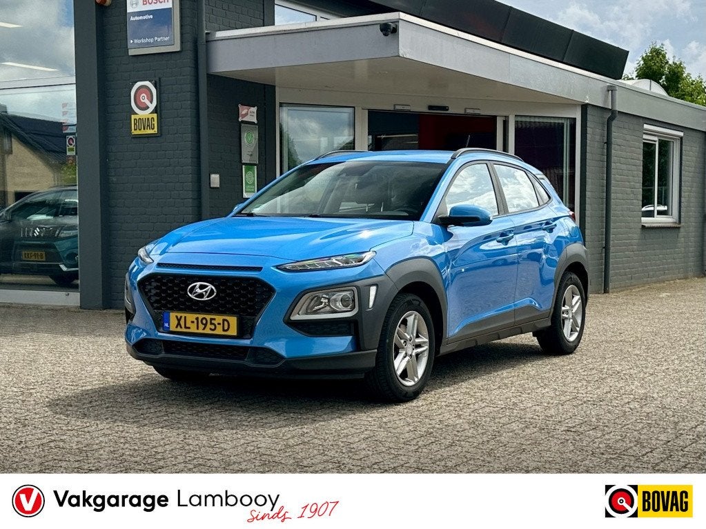 Hyundai KONA 1.0T Essence Navi Camera Cruise Krell audio, Voorwielaandrijving, Gebruikt, Euro 6, Blauw