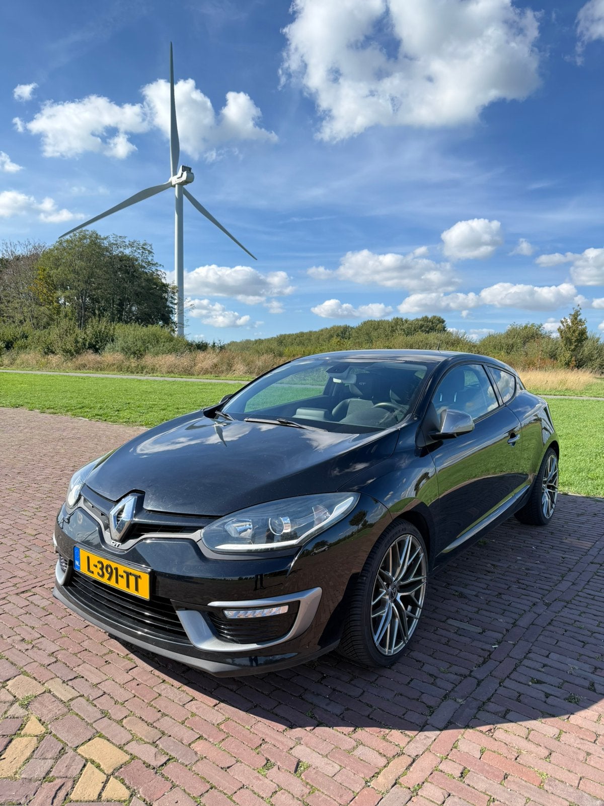 Renault Mégane 2.0 16V Turbo 300pk 2016 Zwart UNIEK, 1998 cc, 4 cilinders, Navigatiesysteem, Leder en Stof