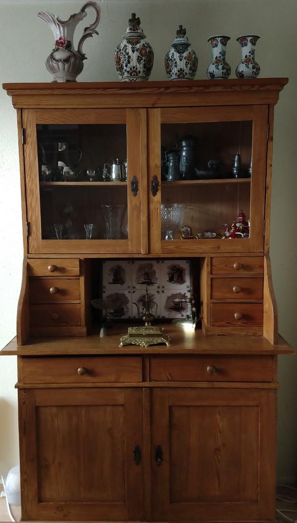 grenen antieke buffetkast, volgnr 15, Huis en Inrichting, Kasten | Buffetkasten, Ophalen, Gebruikt, Grenenhout, 150 tot 200 cm
