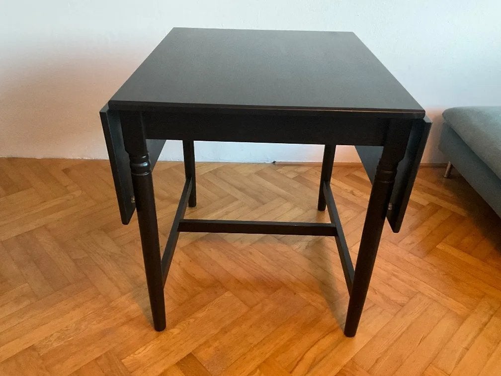 Ikea ingatorp eettafel / klaptafel zwart hout, Huis en Inrichting, Tafels | Eettafels, Ophalen, Gebruikt, 100 tot 150 cm, 50 tot 100 cm