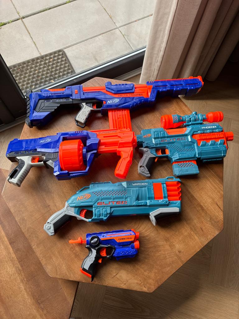 Grote Nerf Blaster Collectie - 5 Blasters, Ophalen of Verzenden, Gebruikt, Jongen of Meisje
