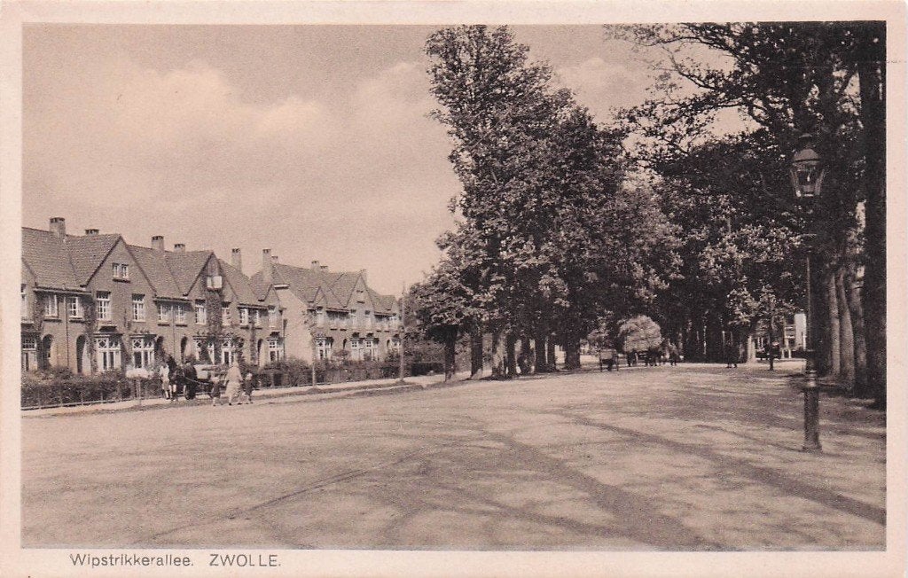 Zwolle - Wipstrikkerallee (oudje), Ophalen of Verzenden, 1940 tot 1960, Ongelopen, Overijssel