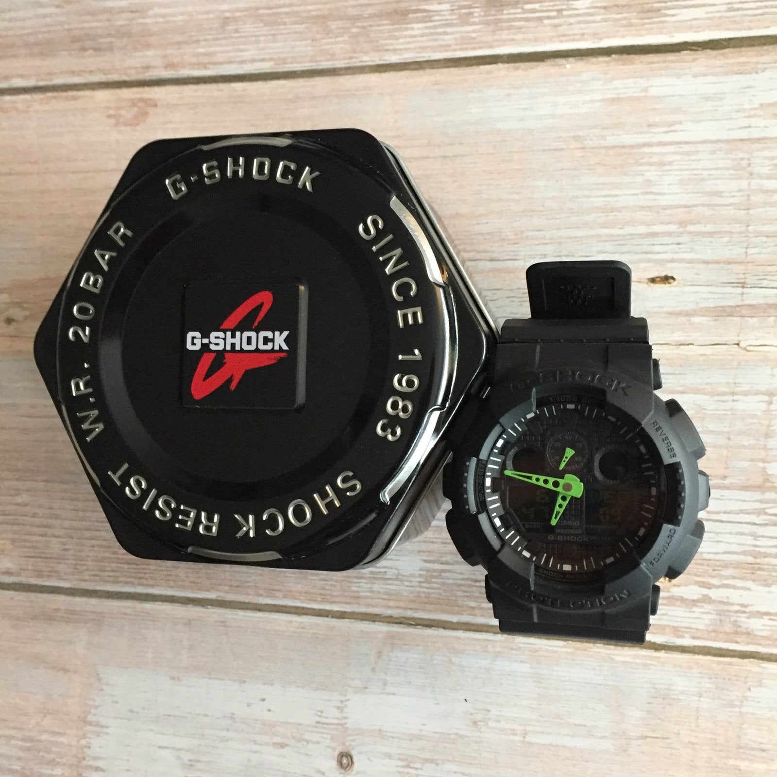 G-SHOCK GA-100CM horloge zwarte g shock gshock met blikje, Ophalen of Verzenden, Zo goed als nieuw, Kunststof