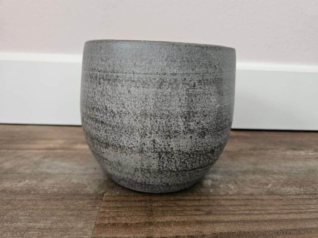 6 - bloempot Esra mistic grey D15H13, Ophalen, Overige materialen, Rond, Binnen