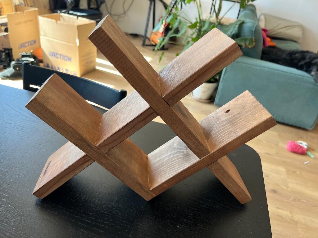 Woden Wine rack, Huis en Inrichting, Woonaccessoires | Wijnrekken, Ophalen, Gebruikt, Minder dan 5 flessen, Minder dan 50 cm