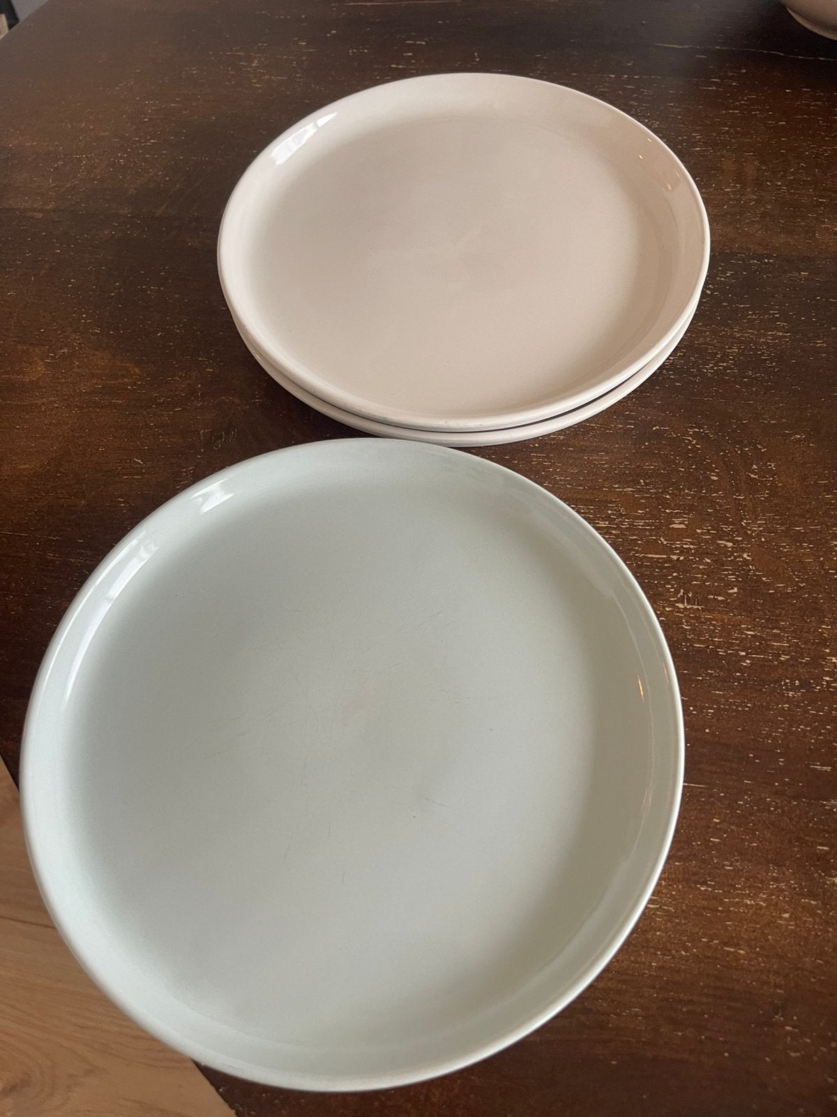 4 ontbijtborden, Ophalen, Zo goed als nieuw, Bord(en), Overige stijlen