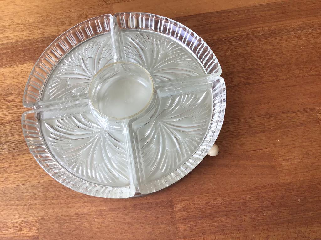 Antiek draaiplateau voor noten en snacks., Ophalen