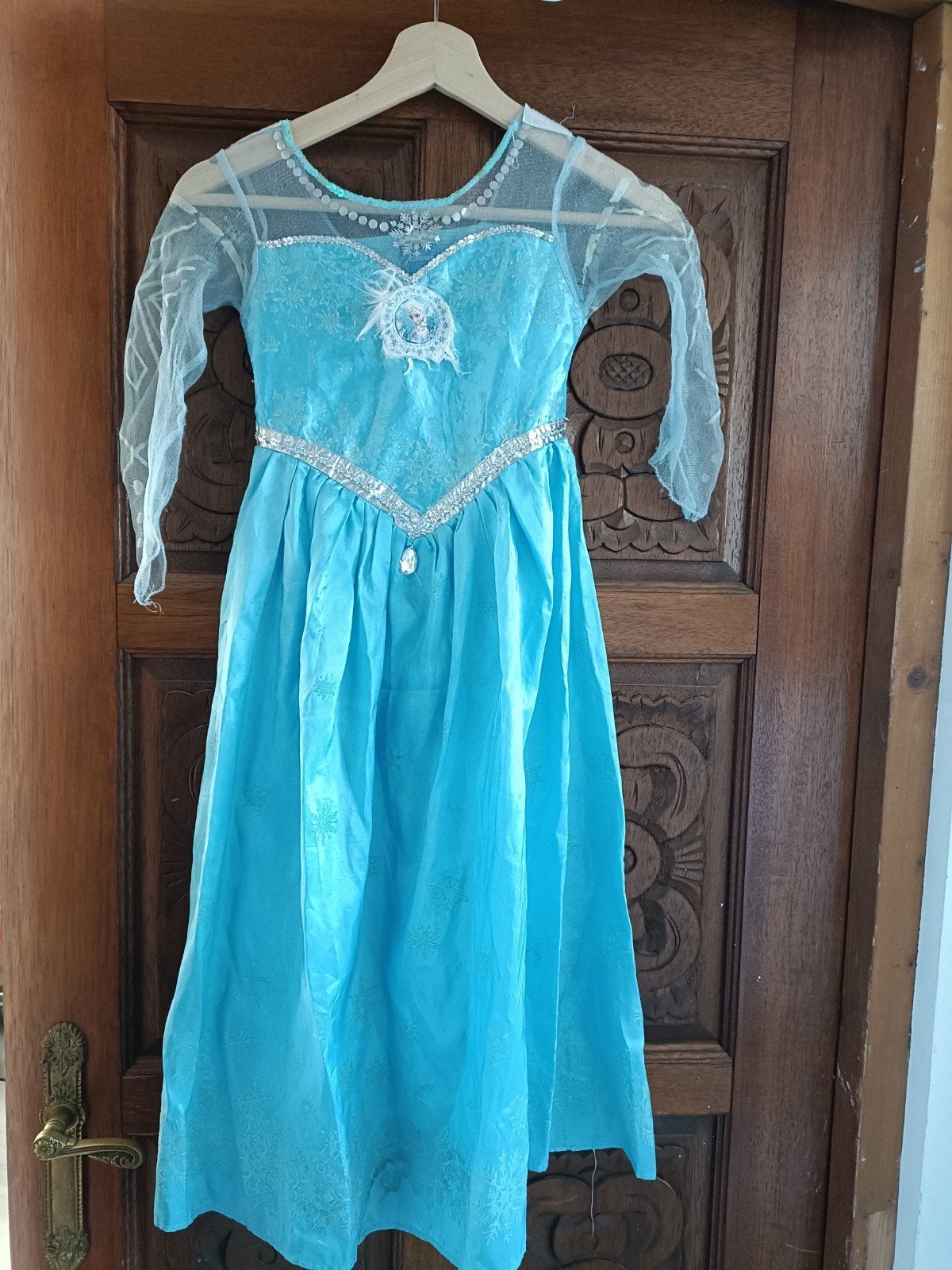 elsa verkleed jurk, Ophalen of Verzenden, Gebruikt, 122 t/m 128, Meisje
