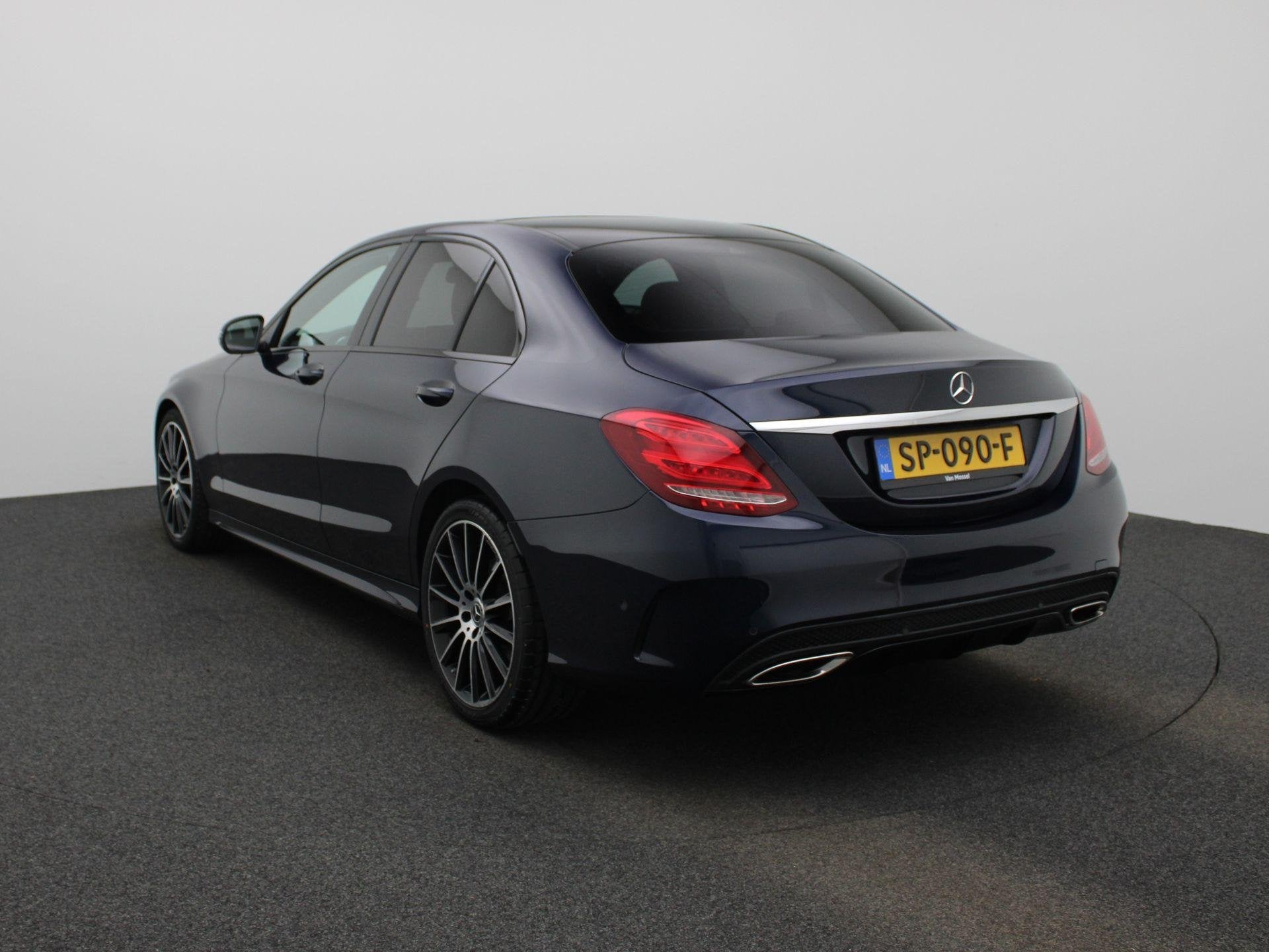 Mercedes-Benz C-klasse 180 Sport Edition Premium Plus | Auto, Automaat, 12 maanden, Blauw, Leder en Stof