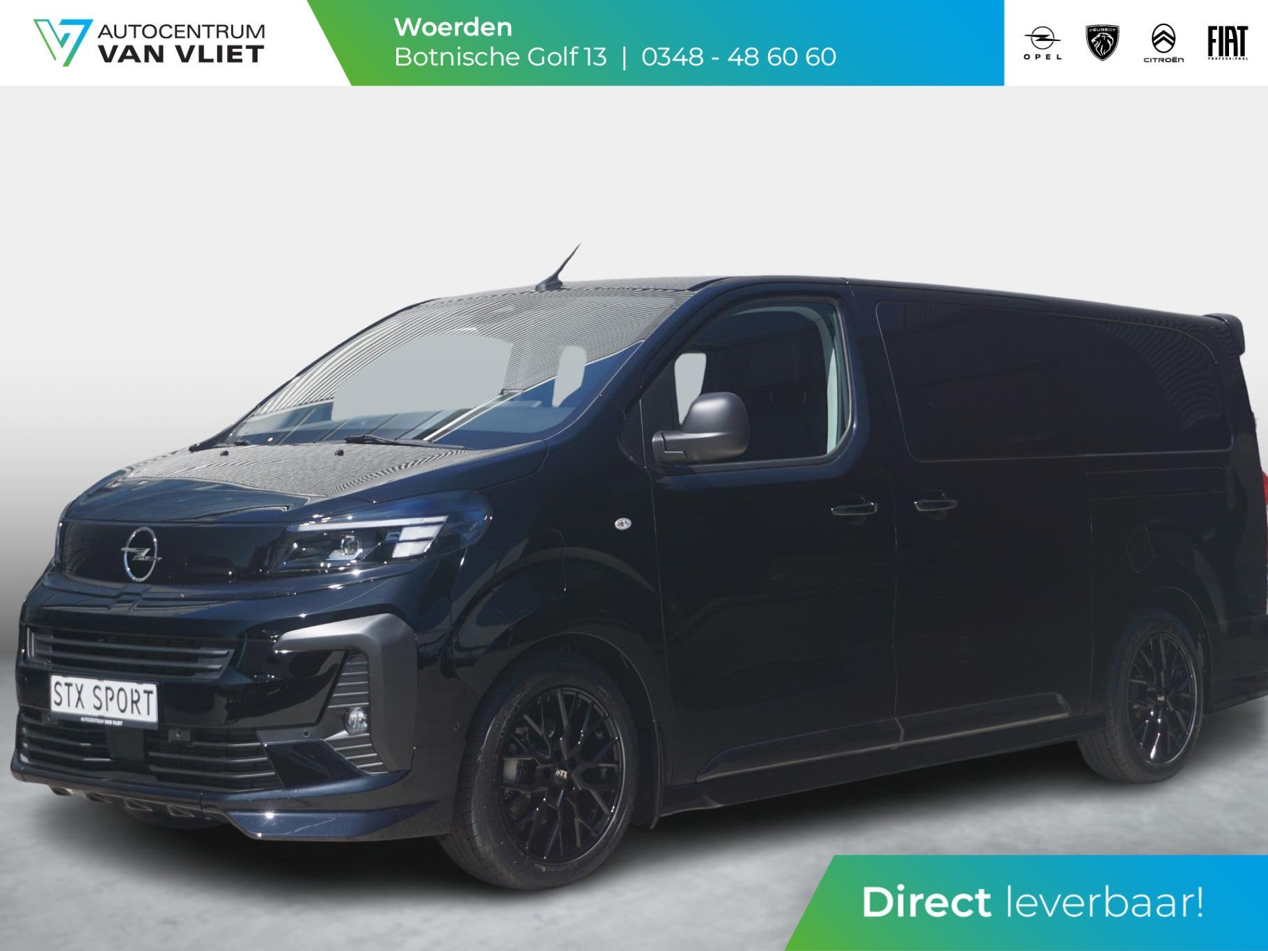 Opel Vivaro-e Dubbele Cabine 75kWh | STX Sport | Mooiste bus, Dealer onderhouden, Gebruikt, Zwart, Zwart