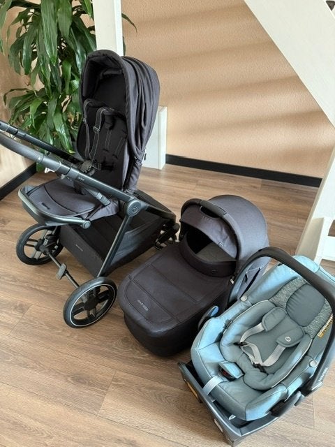 Maxi-Cosi Oxford Plus 3-in-1 kinderwagen + 360 Pro2 + base, Ophalen, Combiwagen, Maxi-Cosi, Luchtbanden