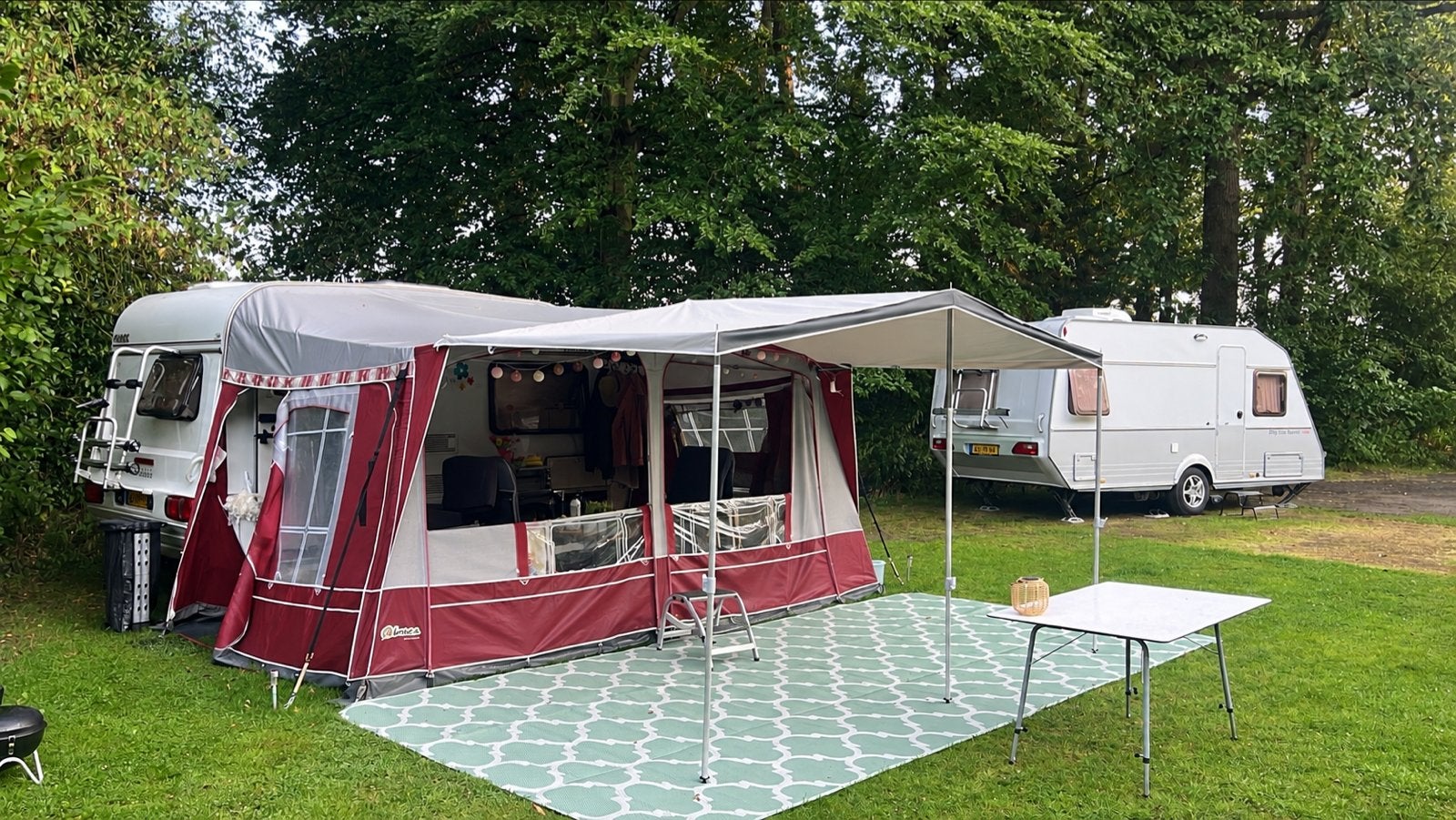 Rhodos Voortentluifel met aluminium frame, Caravans en Kamperen, Ophalen, Zo goed als nieuw, Polyester, Overige merken