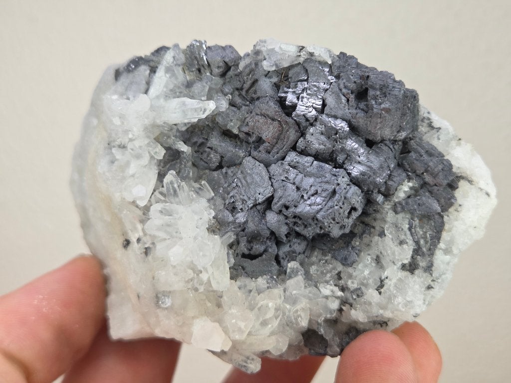Kwarts met Galeniet, Ophalen of Verzenden, Mineraal