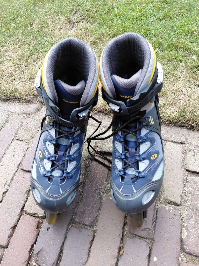 skeelers, prima onderhouden, compleet met tas en beschermers, Sport en Fitness, Skeelers, Ophalen, Gebruikt, Heren, Salomon