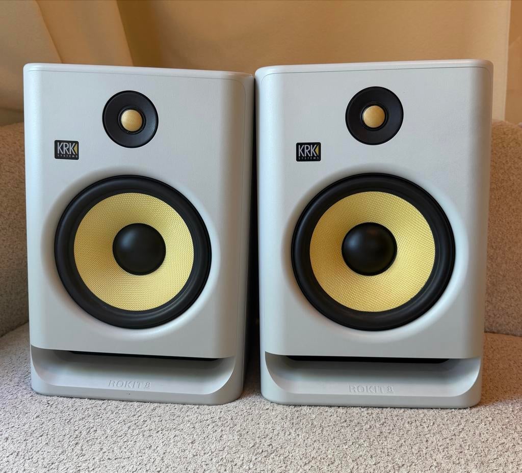 KRK Rokit 8 G4 Studio Monitoren (Paar), Zo goed als nieuw, 120 watt of meer, Front, Rear of Stereo speakers, Ophalen