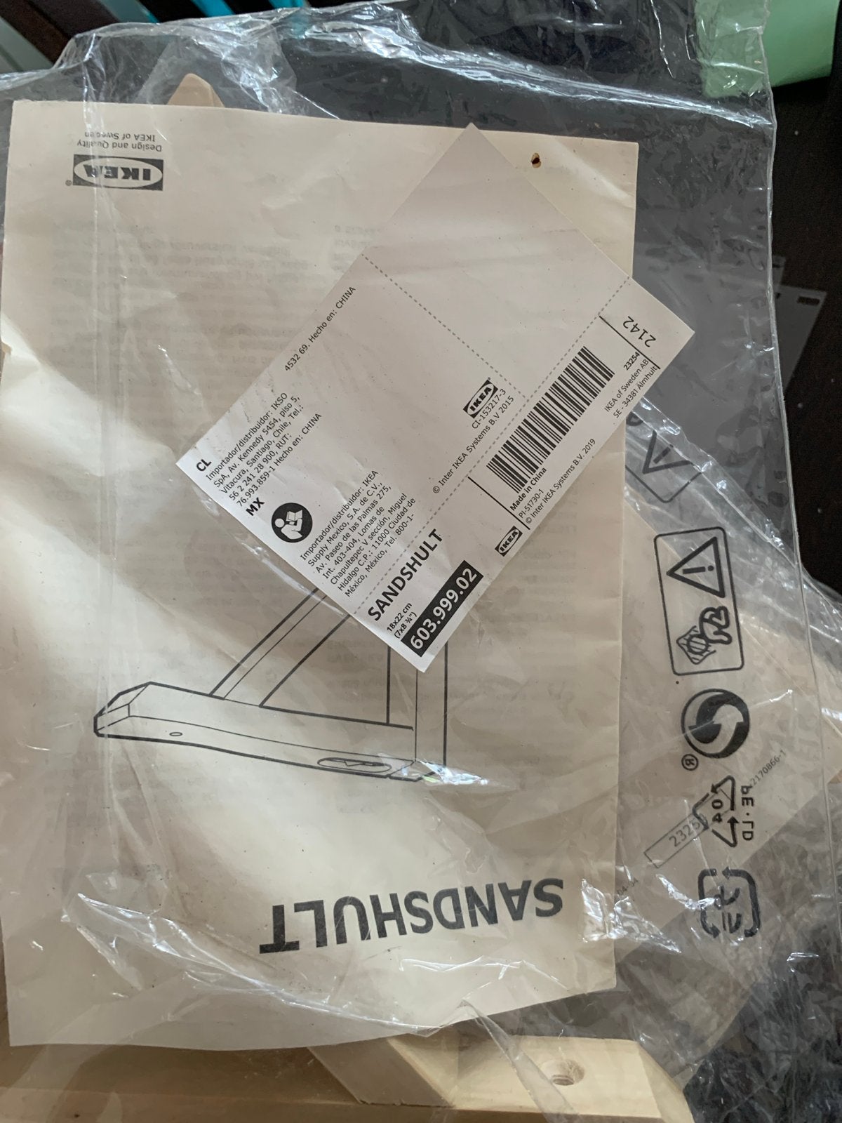 6x IKEA SANDSHULT Plankdragers - Nieuw in verpakking, Ophalen of Verzenden, Nieuw