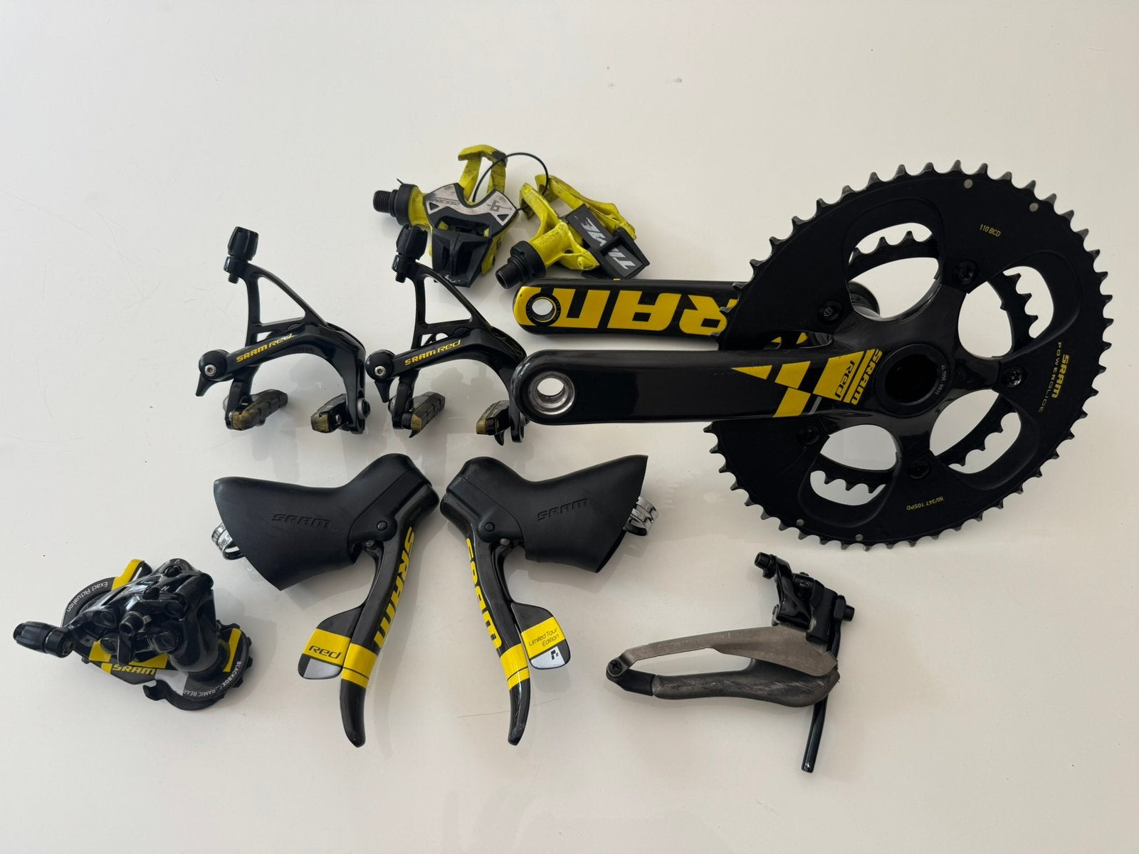 Sram Red 22 Tour De France Yellow Edition 10 speed Groepset, Fietsen en Brommers, Fietsonderdelen, Ophalen of Verzenden, Gebruikt