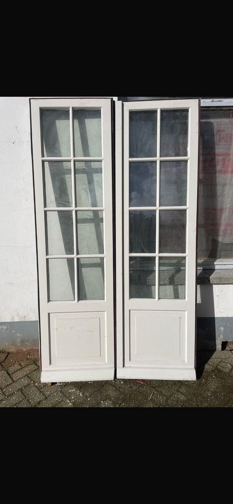 Buiten Openslaande deur met dubbel glas, Ophalen of Verzenden, 200 tot 215 cm, Glas, Buitendeur