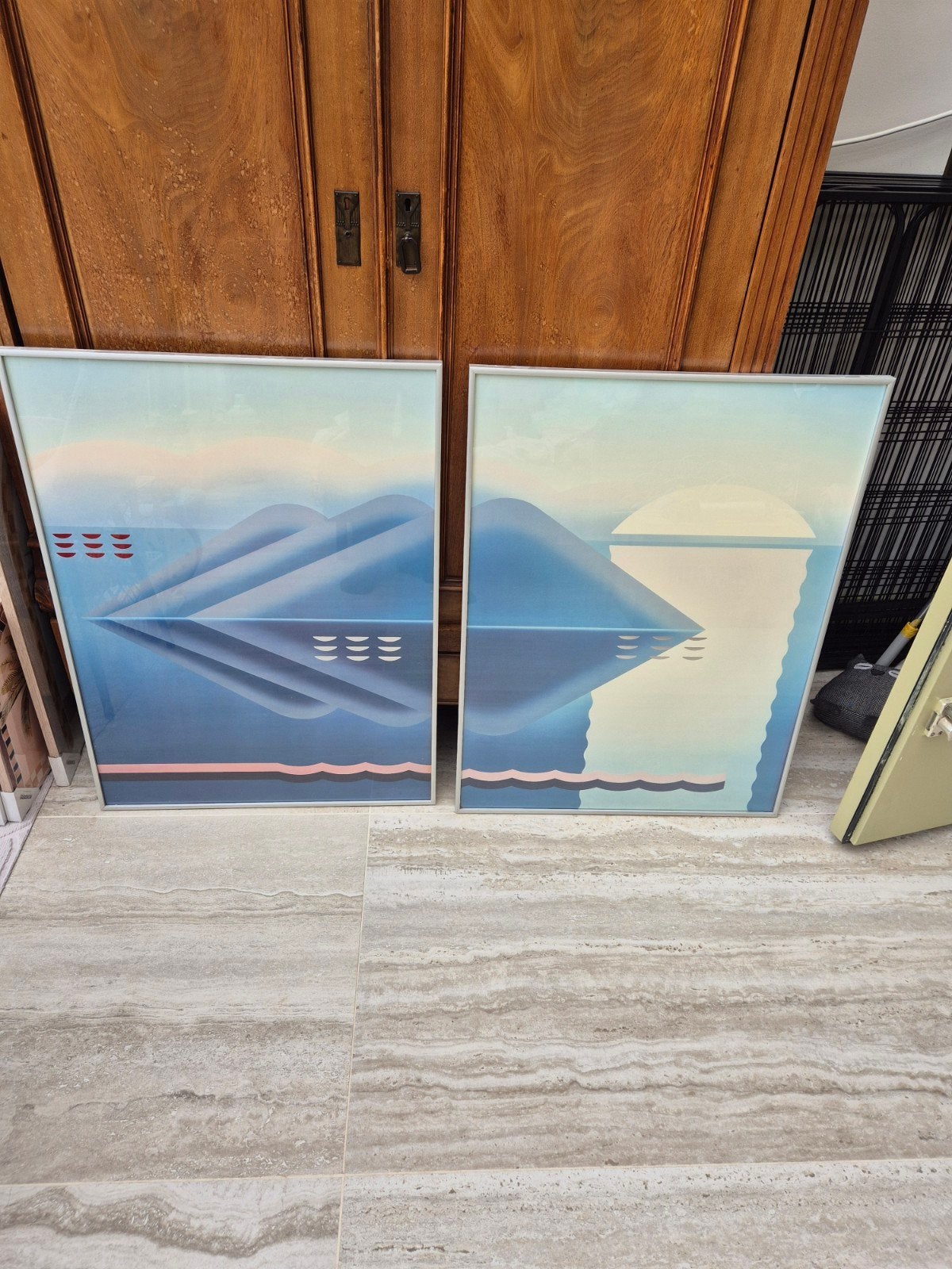 Set van 2 moderne posters - SYMPHONY Mirage Editions 1985, Landschap, Papier/karton, Ophalen of Verzenden, Print