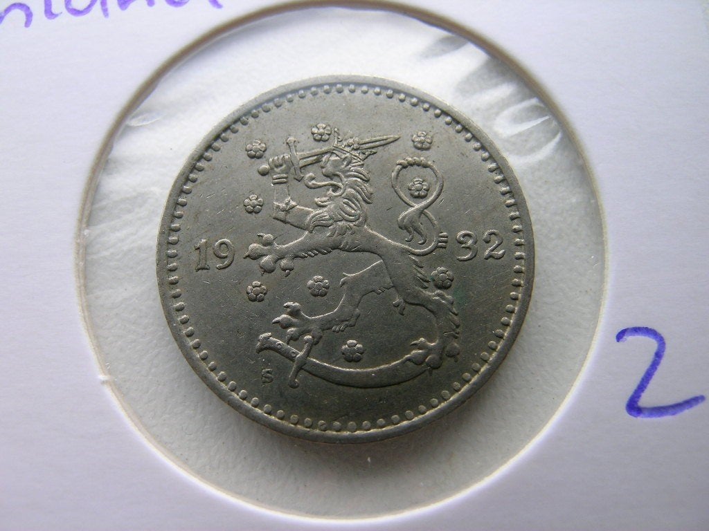 Markka 1932 Finland (nr 2), Ophalen of Verzenden, Overige landen, Losse munt