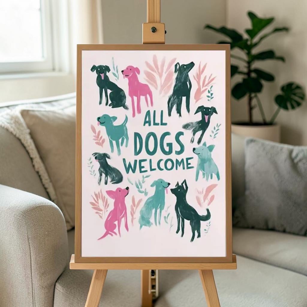 Omdat elk huis beter is met honden erin.
Canvas print, Ophalen of Verzenden, Nieuw