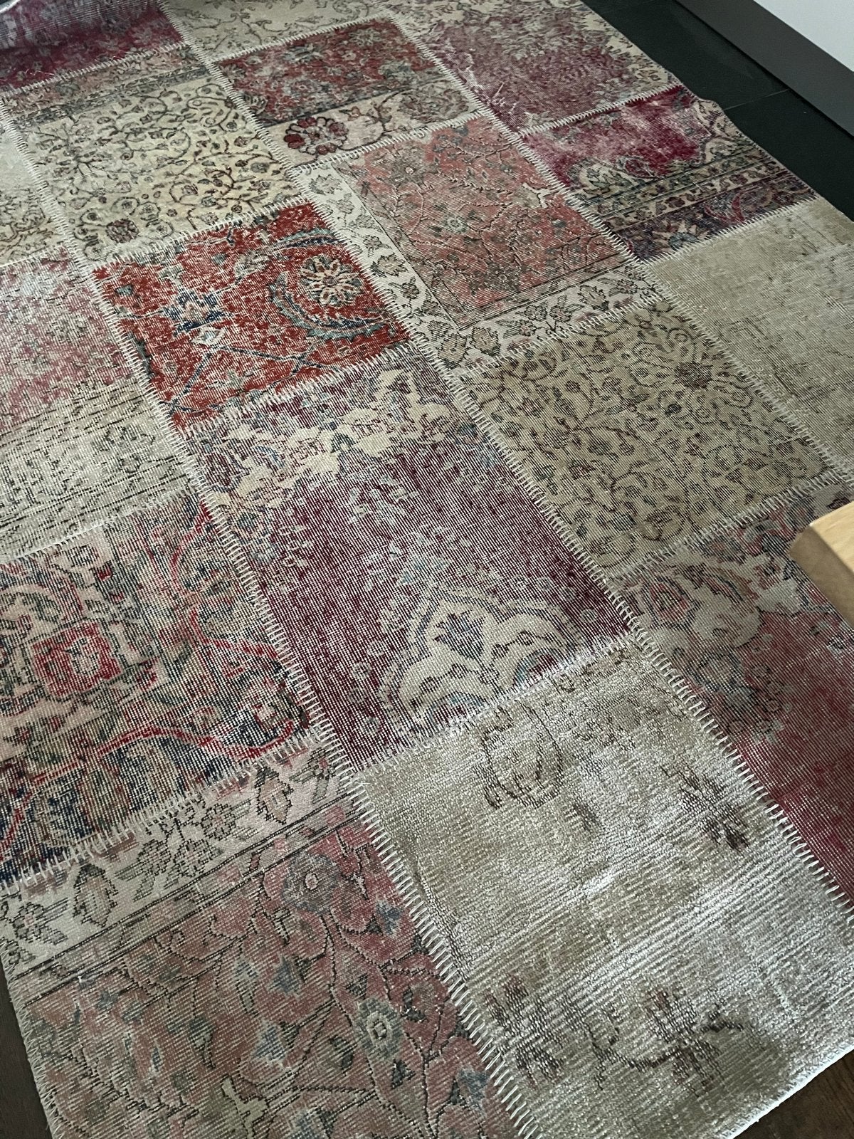 Patchwork Vloerkleed - Vintage Stijl, Gebruikt, 150 tot 200 cm, 200 cm of meer, Ophalen of Verzenden