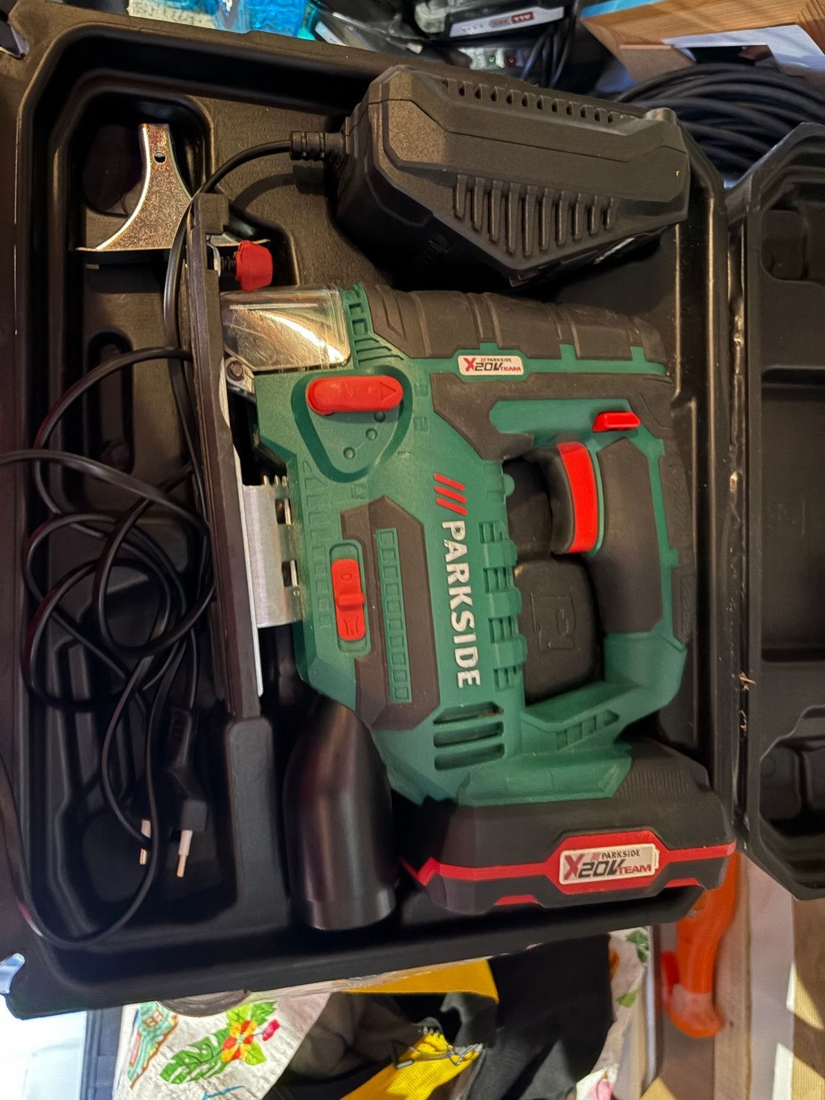 Parkside decoupeerzaag (accu defect) - ideaal voor onderdele, Ophalen, Zo goed als nieuw, Decoupeerzaag