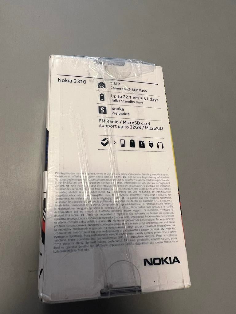 Nokia 3310 Nieuw - Lichte verpakkingsschade, Telecommunicatie, Nieuw, Ophalen of Verzenden, Nvt, Nvt