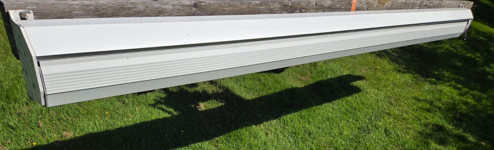handmatig knikarm zonnescherm - 4 meter breed, Tuin en Terras, Ophalen, Gebruikt, 150 tot 300 cm, 250 cm tot 450 cm