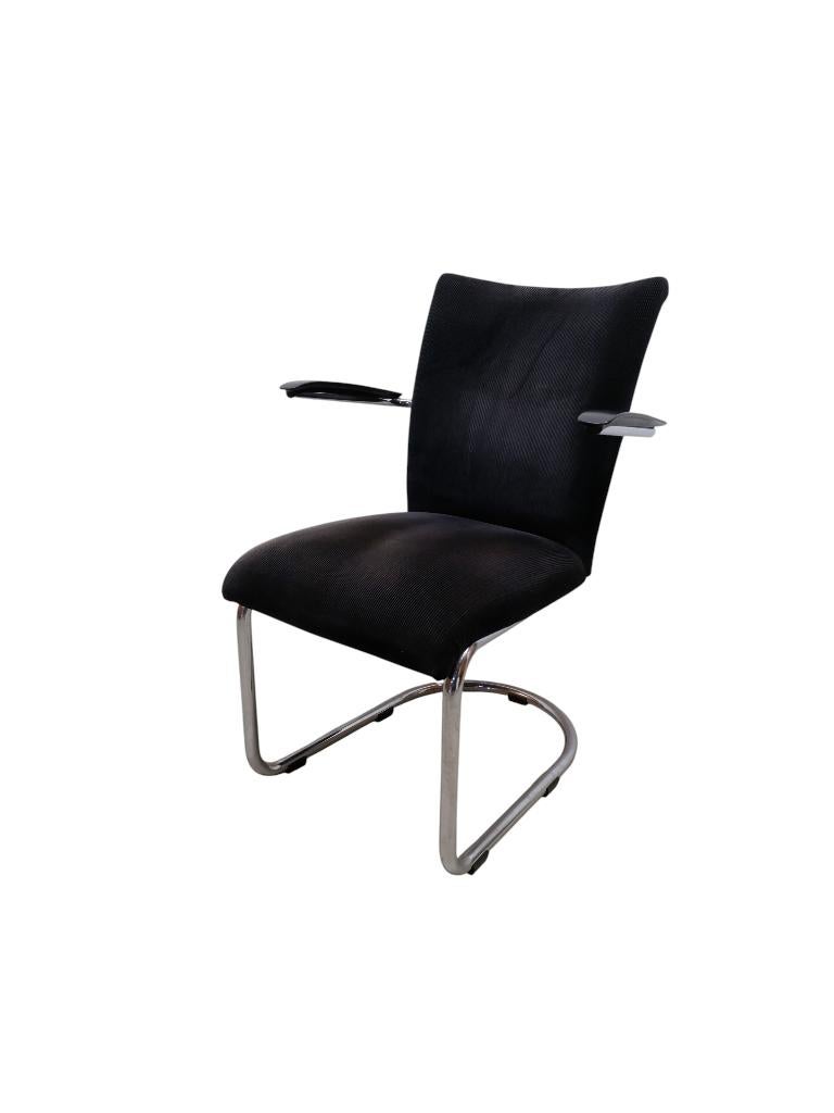 Gebroeders de Wit fauteuil, Huis en Inrichting, Fauteuils, Gebruikt, Metaal, Stof, 50 tot 75 cm, Minder dan 75 cm, Ophalen