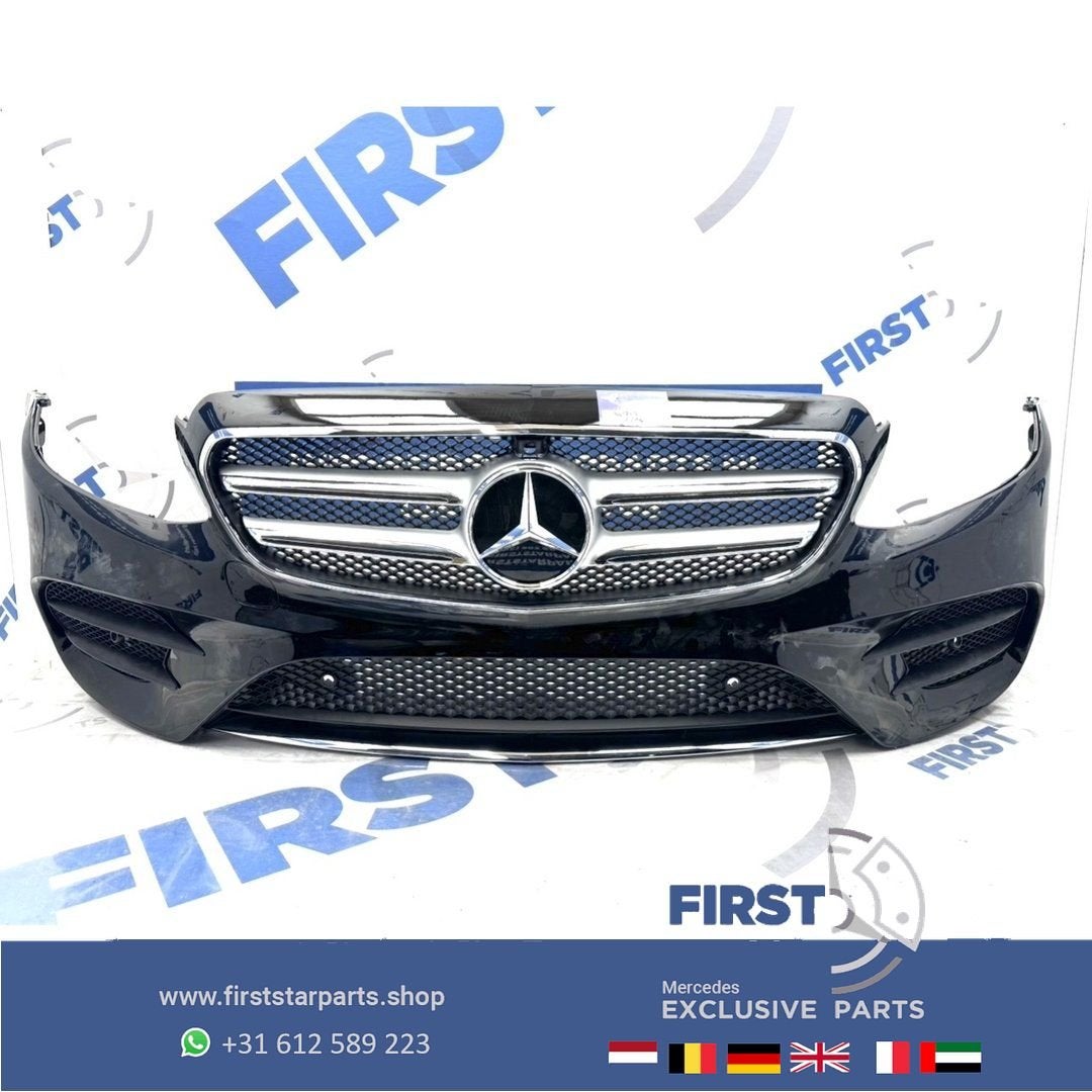 BUMPER W213 AMG Voorbumper compleet E Klasse 2016-2019 zwart, Gebruikt, -, Voor, Ophalen of Verzenden