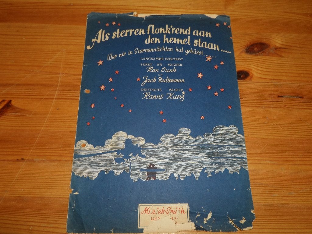 Als sterren flonk'rend aan den hemel staan - jack bulterman, Gebruikt, Gitaar, Ophalen of Verzenden, Artiest of Componist