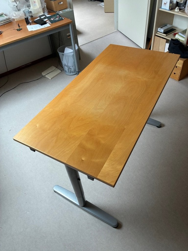 Zeer Stevig Ikea Bureau (120 X 60) In Hoogte Verstelbaar., Ophalen, Gebruikt, IKEA, Bruin