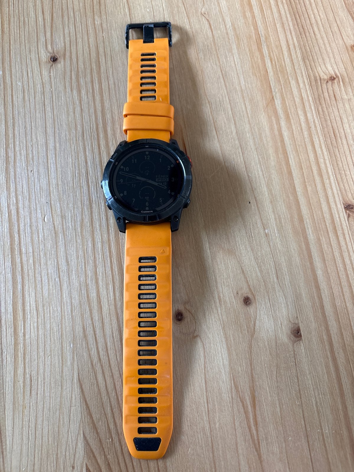 Garmin Fenix 7 Pro Solar - Goed werkende GPS smartwatch, Oranje, Ophalen of Verzenden, Waterdicht, Afstand