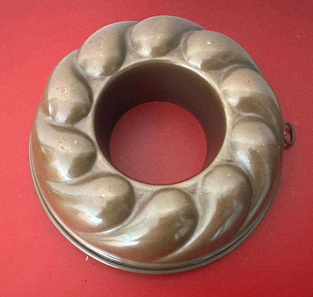 Antieke roodkoperen tulband  of puddingvorm rond 19e eeuw, Antiek en Kunst, Ophalen of Verzenden, Koper