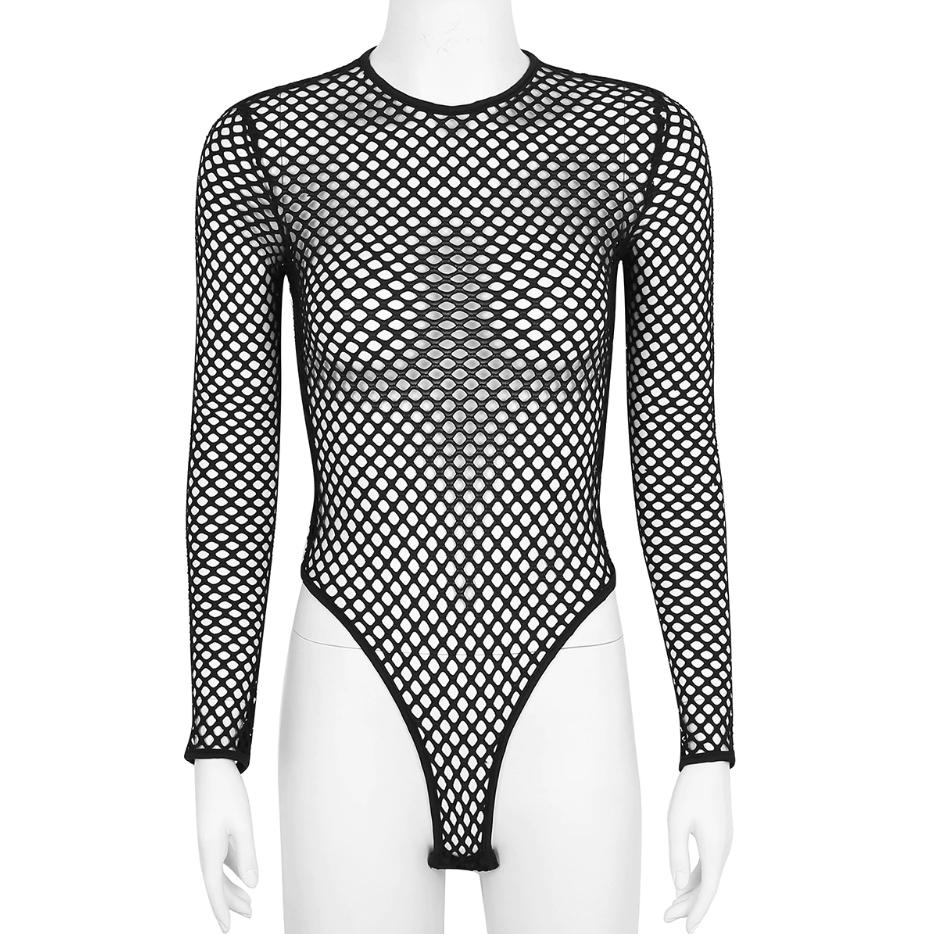 Zwarte fishnet dames bodystocking / doorzichtig bodysuit, Verzenden, Nieuw, Overige thema's, Kleding